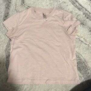 SKIMS Short Sleeve Tee in Light Blush Pink